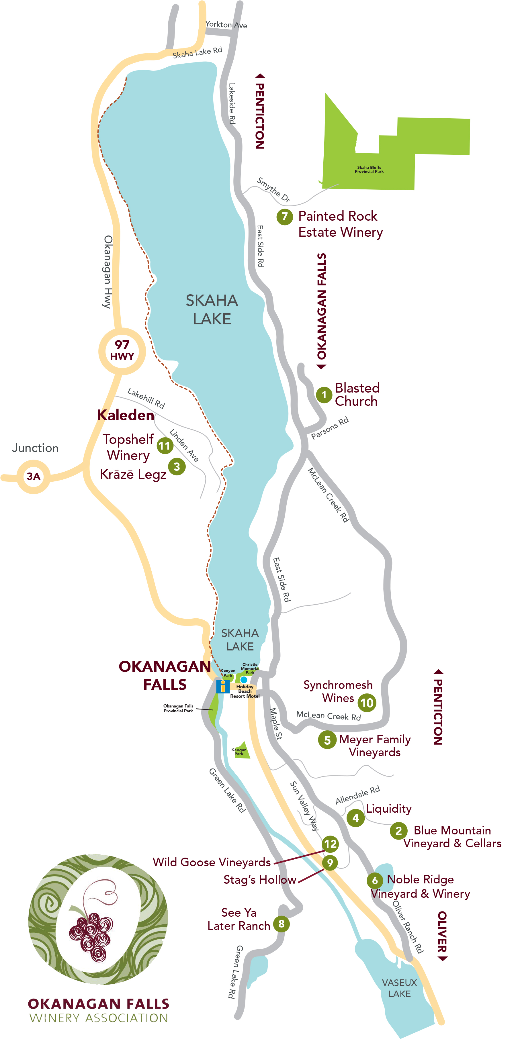 Okanagan Falls Wineries Map The Heart Of Wine Country – Okanagan Falls Winery Assoc.